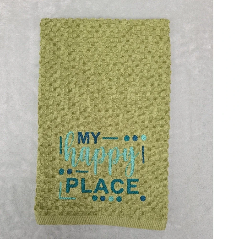 My Happy Place Kitchen Bath Bar Tea Hand Towel